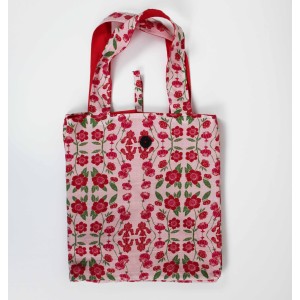 Cabas en coton upcycling So British Rouge Red