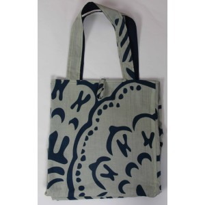 Cabas en coton upcycling Manuka Marine Navy