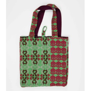 Cabas en coton upcycling Versailles Vert Green