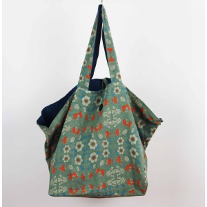 Cabas en coton upcycling So British Kaki