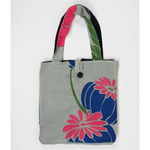 Cabas en coton upcycling Poppy Pastel