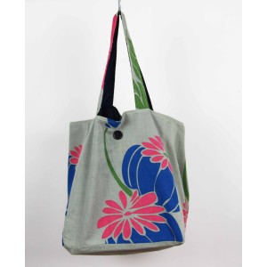 Cabas en coton upcycling Poppy Pastel