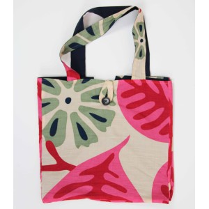 Cabas en coton upcycling Equateur Rose Pink