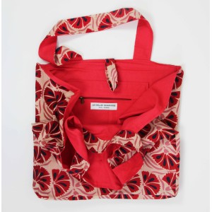 Cabas en coton upcycling Diego Rouge