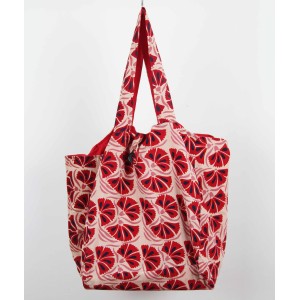 Cabas en coton upcycling Diego Rouge