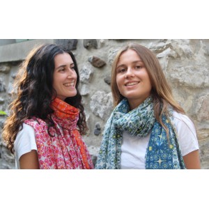 Foulard Coton Bio Tetouan Fuchsia