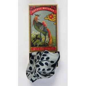 Mini Foulard Peace and Love Marine Navy
