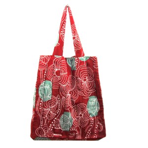 Sac Musette en soie Mandalay Rouge