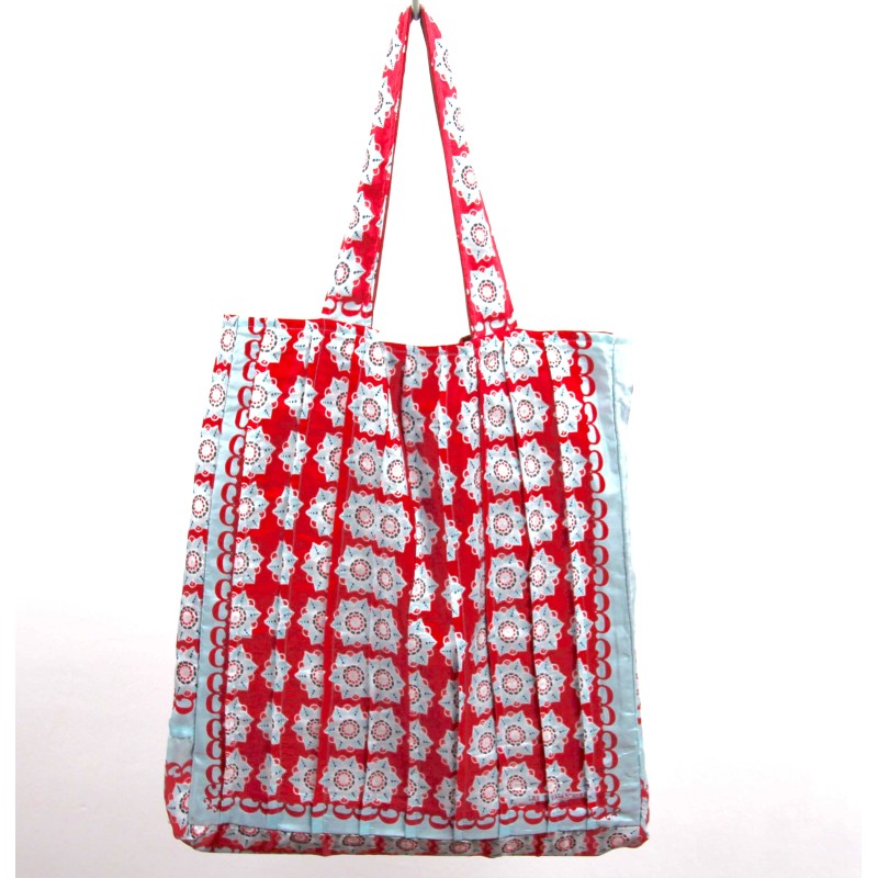 Sac Musette en soie Daisy Rouge Sac Musette en soie Daisy Rouge