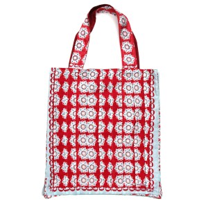 Sac Musette en soie Daisy Rouge