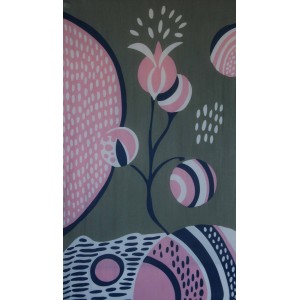 Foulard Coton Bio Onirique Rose Pink