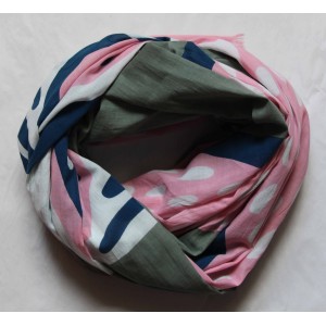 Foulard Coton Bio Onirique Rose Pink
