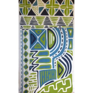Foulard Coton Bio Shangha (Panafrica) Bleu