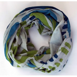Foulard Coton Bio Shangha (Panafrica) Bleu