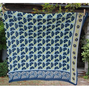 Carre en Coton Bio Diego Marine