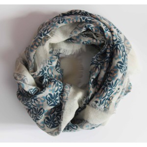 Carré Laine Poème Bleu Blue