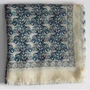 Carré Laine Poème Bleu Blue