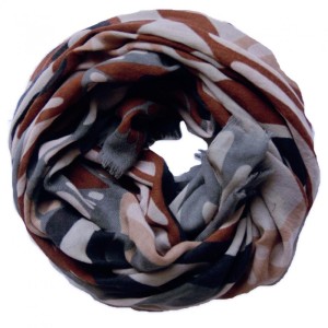 Echarpe XL Brazza Cognac/Beige